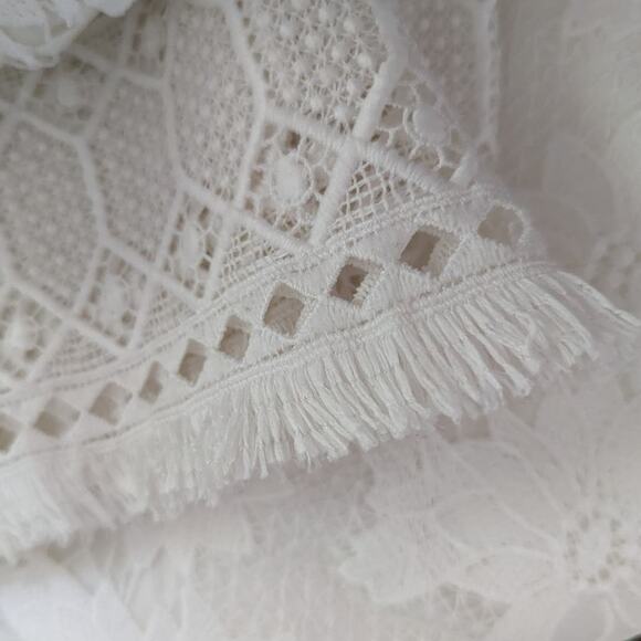 Rachel Zoe Margo Floral Lace Jumpsuit Sleeveless White Ecru Size 2 Preowned - Picture 12 of 12